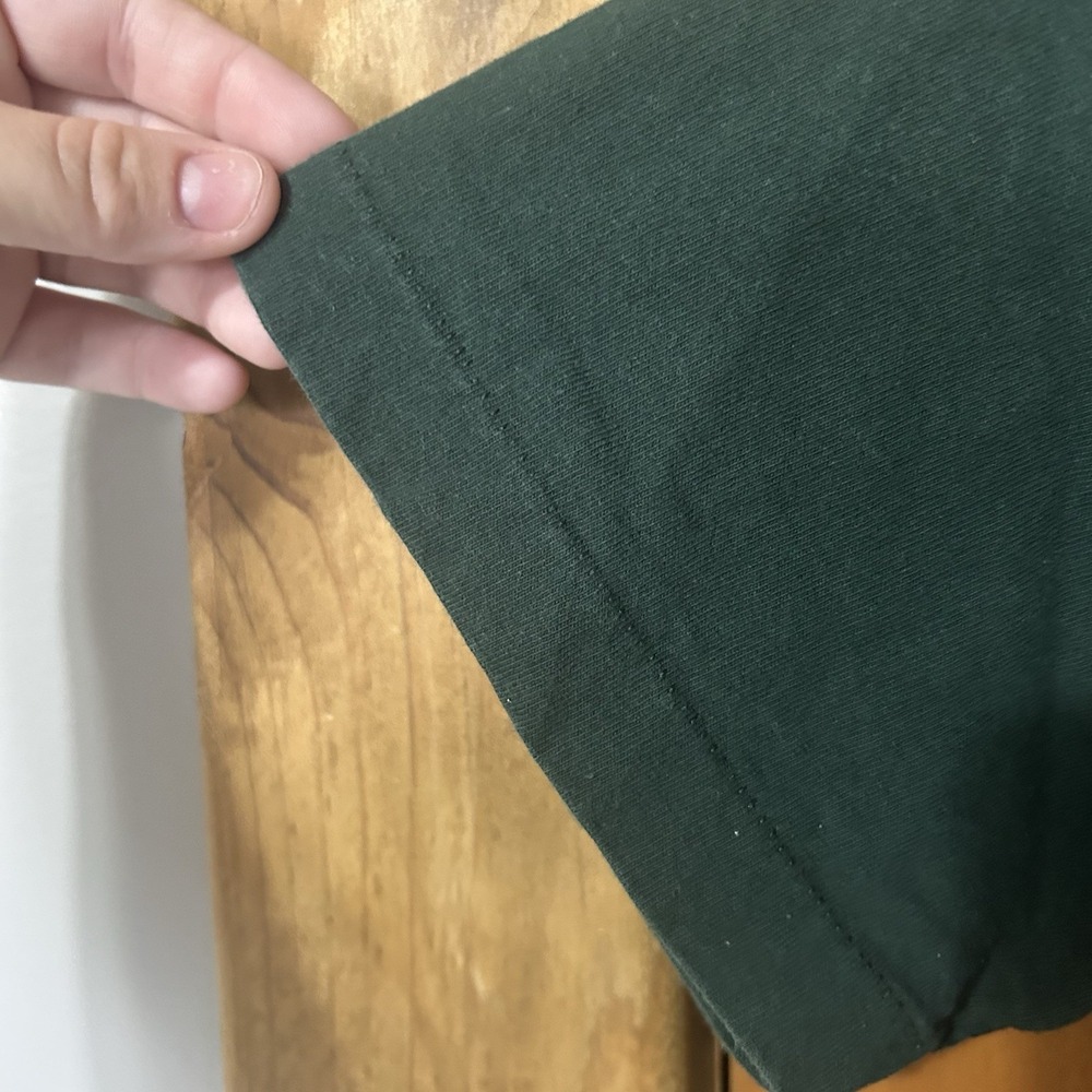 VTG The Saint Louis Brewery Men T-Shirt Size Large Green 100% Cotton - Picture 3 of 5